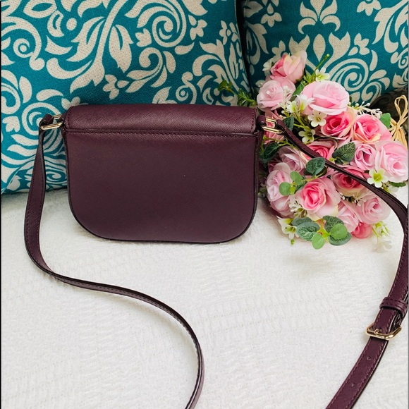 Kate Spade Plum Saffiano Leather Crossbody Bag - Picture 3 of 8